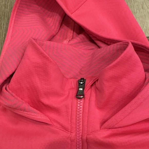 Under Armour Women's ColdGear Infrared Fitted Hoodie Jacket M Pink Full Zip #81 - Picture 7 of 14
